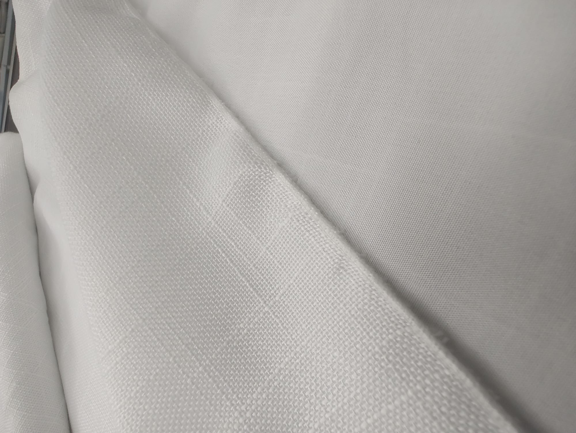Tecido Botonê Branco - Linho - Cortinas Bresser